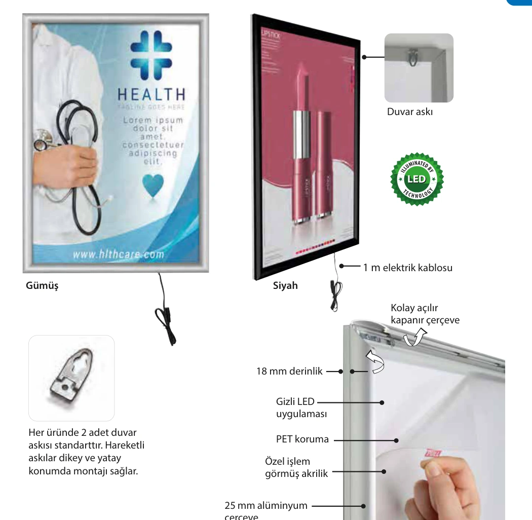 Best Buy Led Box Tek Taraflı 25 mm ürün detayları