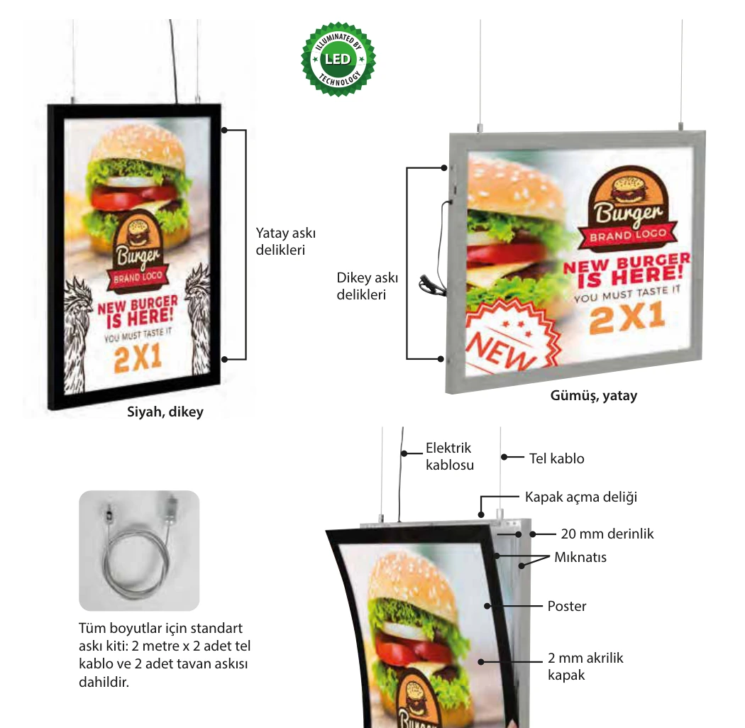 Magneco Led Box Çift Taraflı ürün detayları