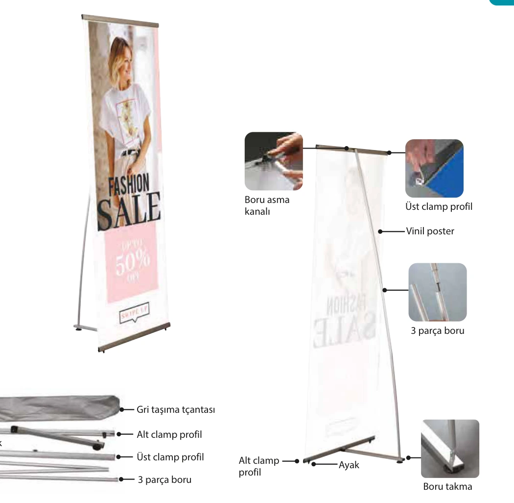 Quick Banner Tek Taraflı ürün detayları