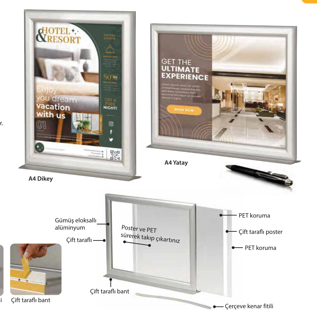 Set Üstü Sürgülü Çerçeve ürün detayları