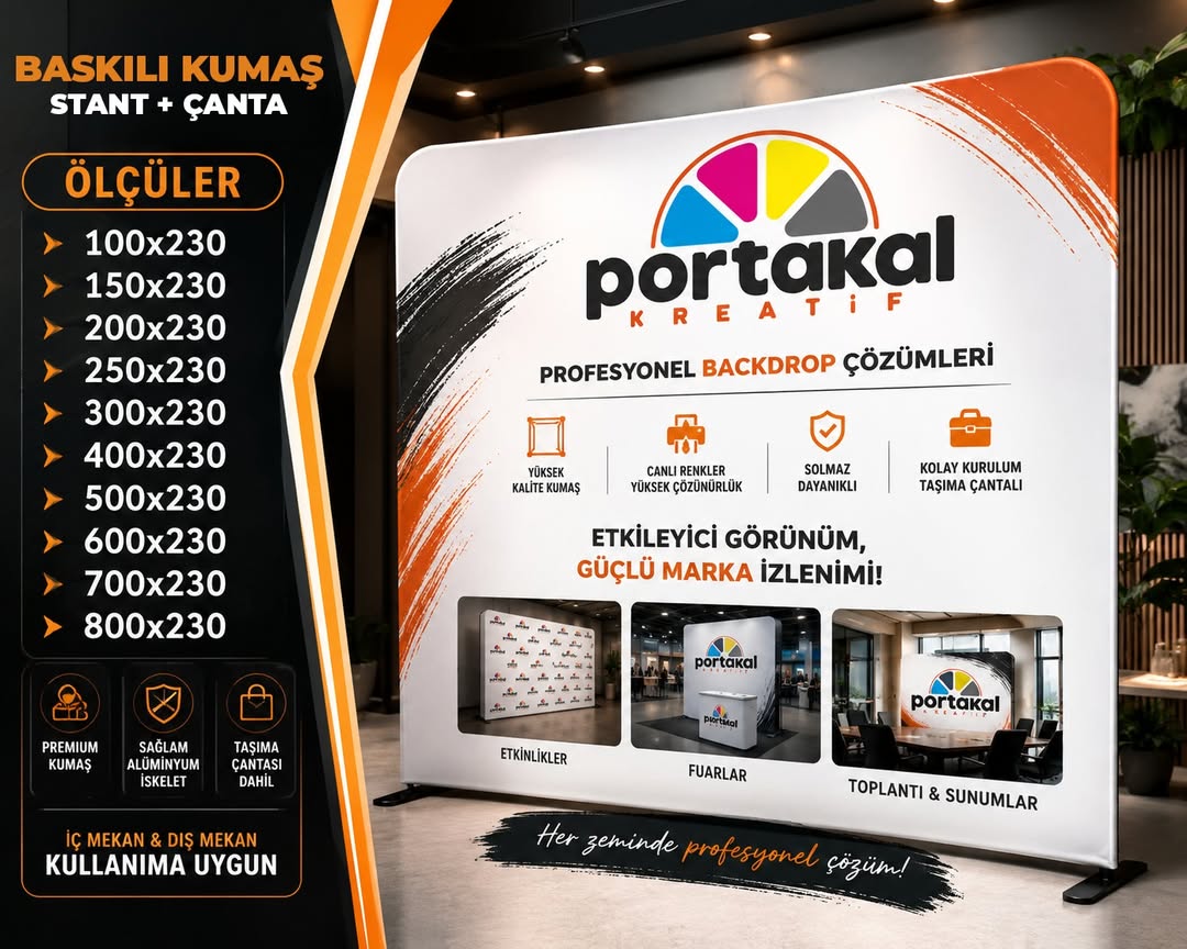 📸 PROFESYONEL BACKDROP ÇÖZÜMLERİ Markanızın arkasında güçlü bir görünüm bırakın! Fuarlar, etkinlikler, lansman…