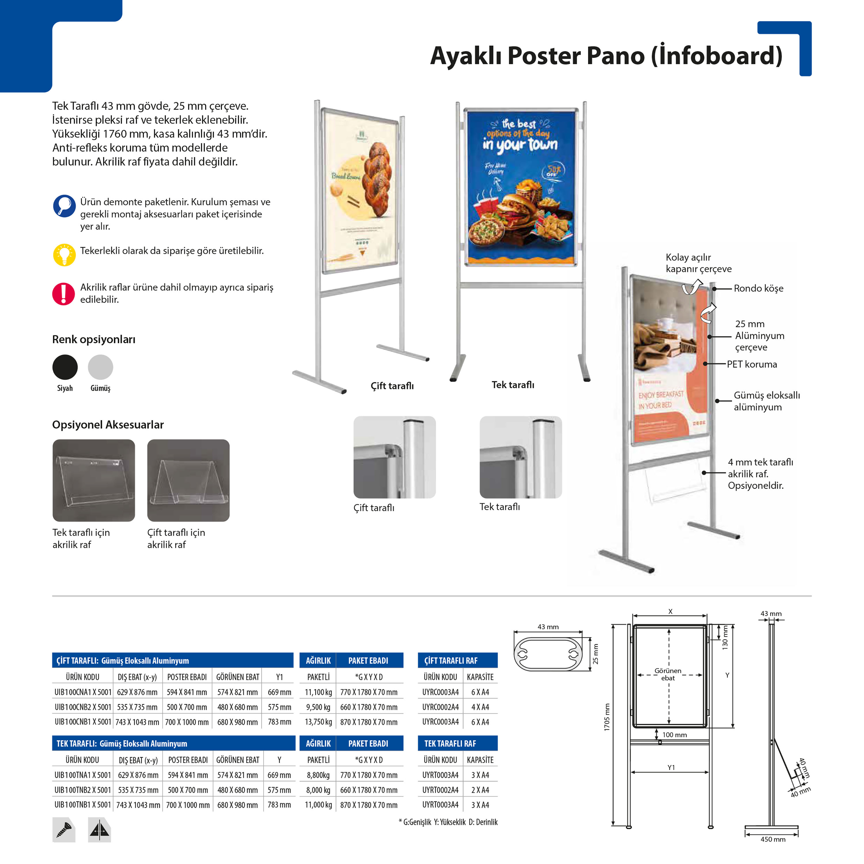 Ayaklı Poster Pano