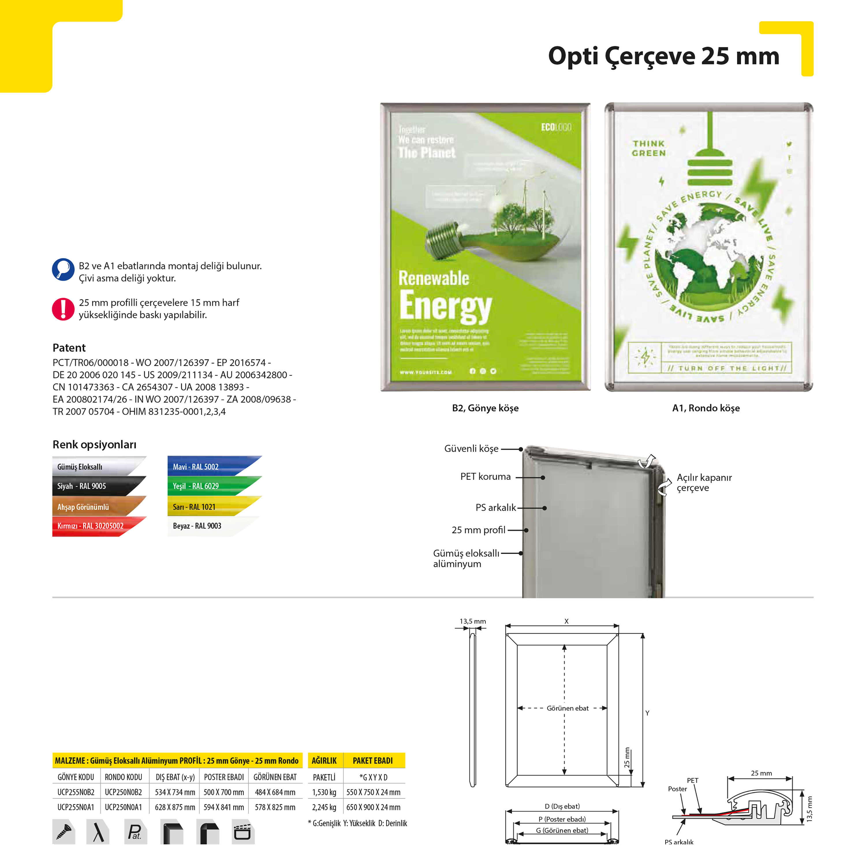 Opti Çerçeve 25 mm