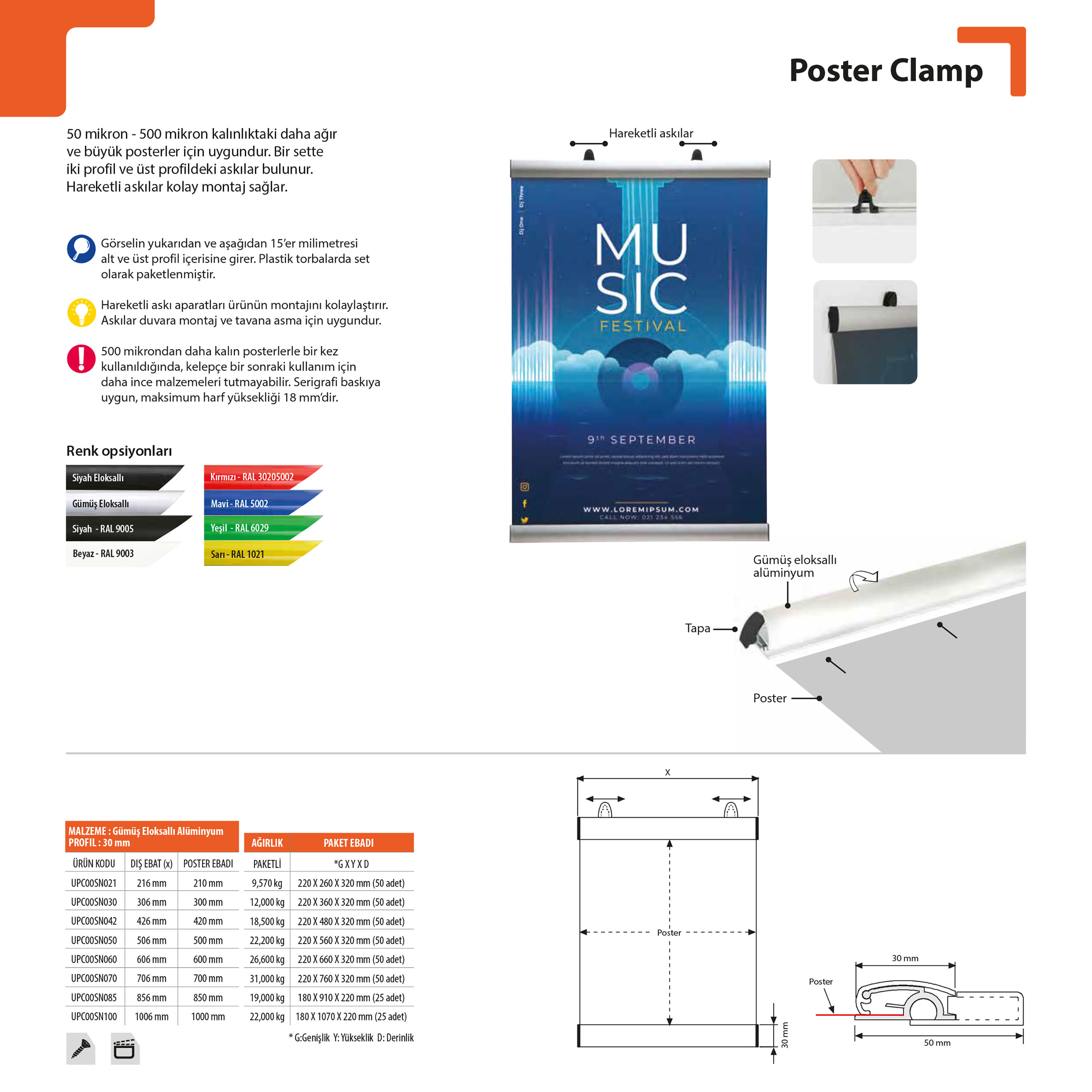 Poster Clamp Set