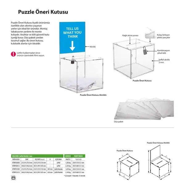 Puzzle Öneri Kutusu