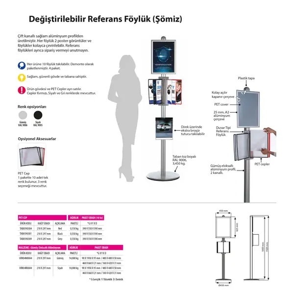 Değiştirilebilir Referans Föylük Şömiz